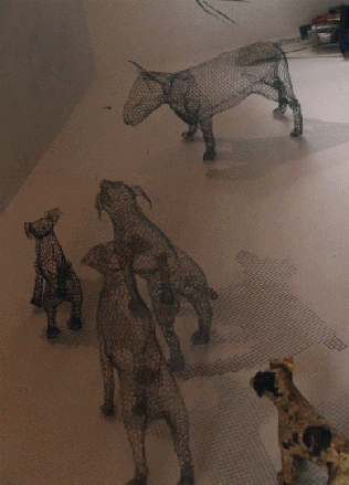Woven wire mesh sculpture by Livia Rolandini — piece 5 of 12