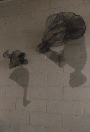 Woven wire mesh sculpture by Livia Rolandini — piece 6 of 12