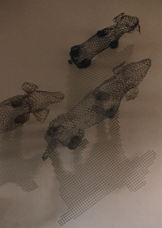 Woven wire mesh sculpture by Livia Rolandini — piece 8 of 12