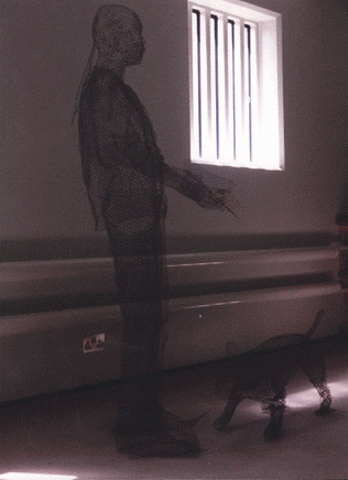 Woven wire mesh sculpture by Livia Rolandini — piece 9 of 12